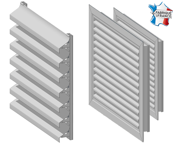 GRILLE DE VENTILATION EN ALUMINIUM BRUT